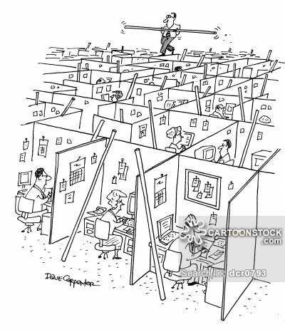 A Over Crowded Office.